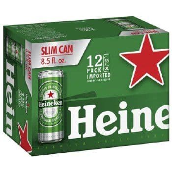 12PK Heineken Beer 8.5 fl oz Cans