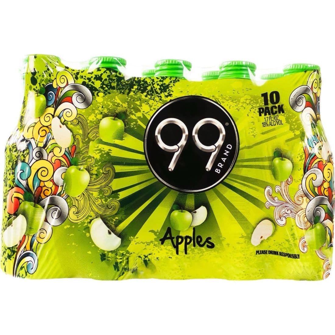 99 Apple Liqueur 10 Pack, 50ml Plastic Bottle