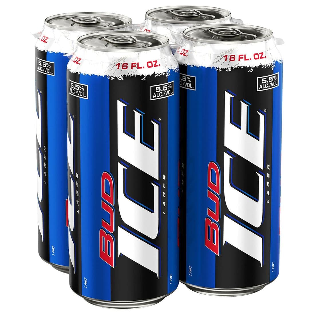 4PK BUD ICE CAN 16OZ