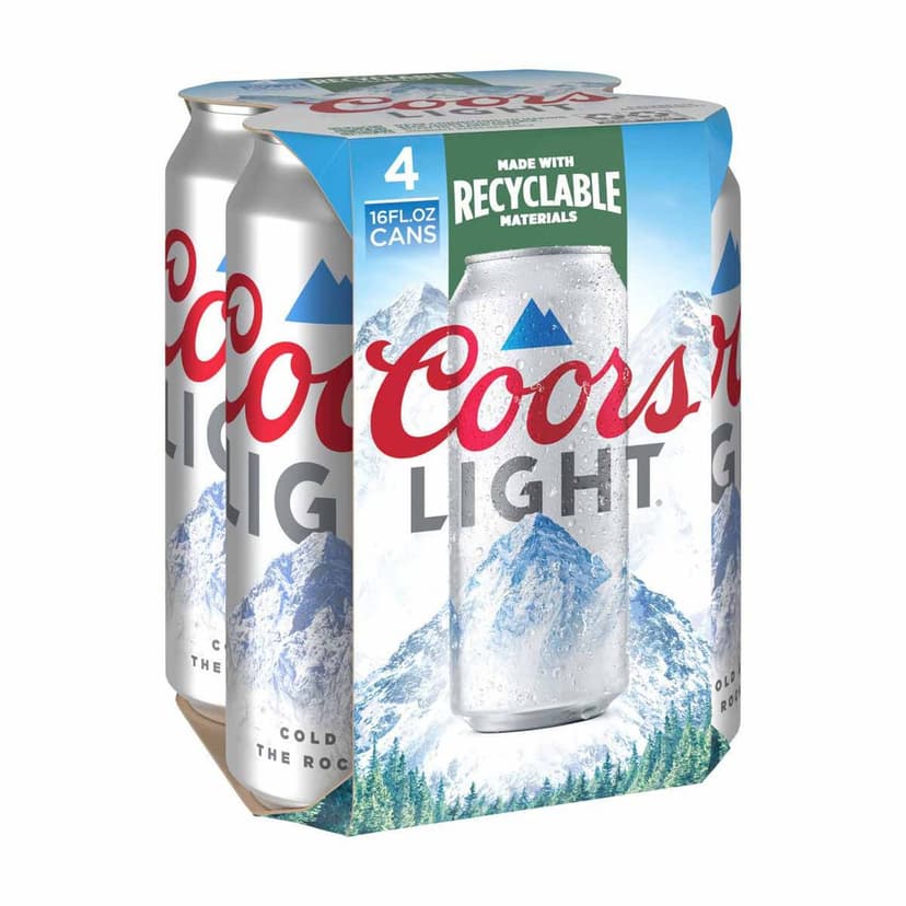4PK COORS LIGHT 16OZ CAN