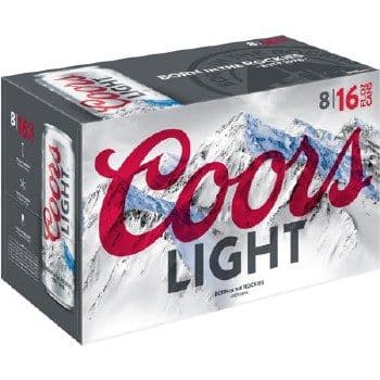 8PK COORS LIGHT 16OZ CAN