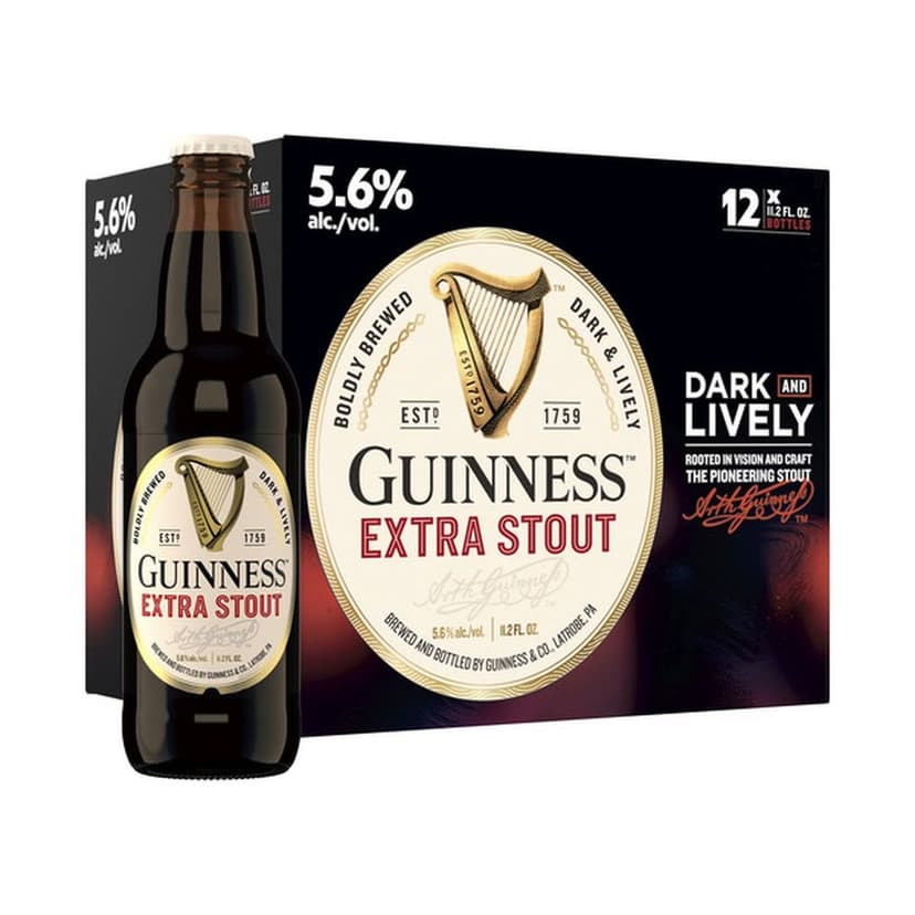 Guinness Extra Stout Beer, 12PK, 12 fl oz Bottles