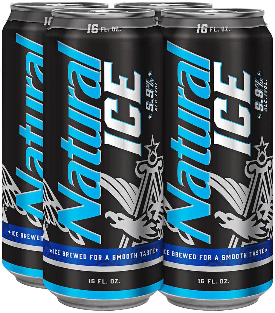 Natural Ice Beer, 4 Pack, 16 fl oz Cans