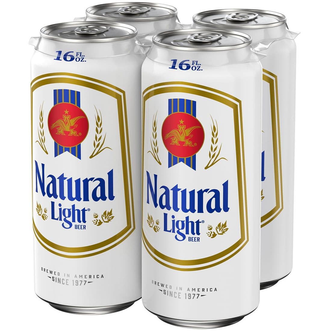 Natural Light Beer, 4 Pack, 16 fl oz Cans