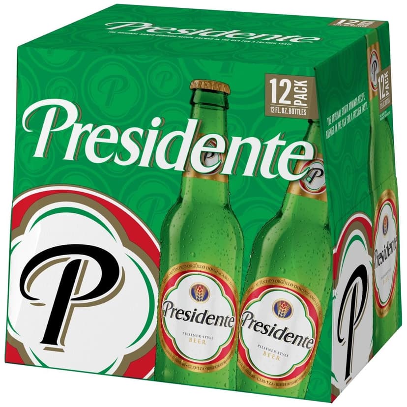 Presidente Pilsener Beer 12PK, 12 fl oz Bottles