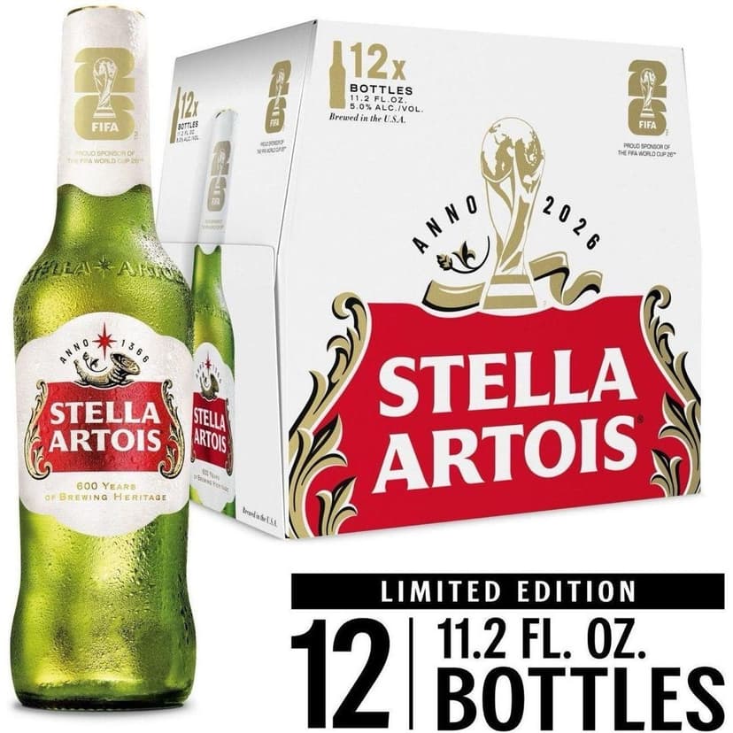 Stella Artois Premium Lager Beer, 12 Pack, 12 Fl Oz Bottles