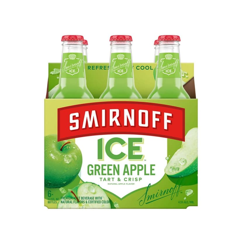 Smirnoff Ice Green Apple 6PK, 12 fl oz Bottles