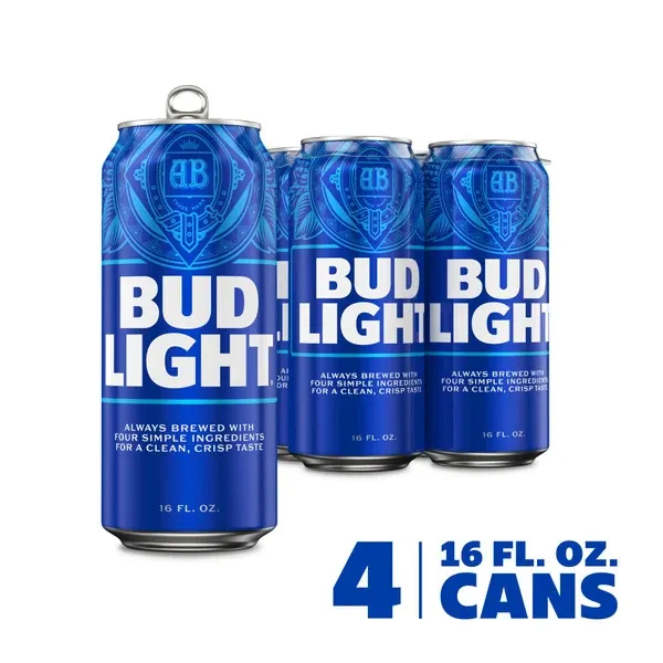 4PK BUD LIGHT BTL 16OZ