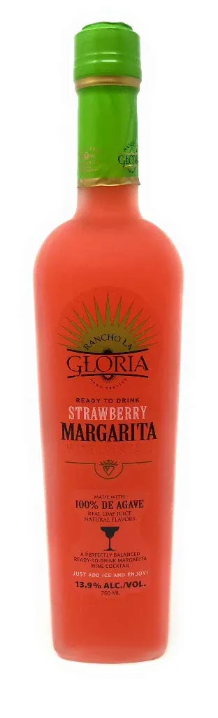 Gloria Margarita Strawberry ,750ml Glass Bottle