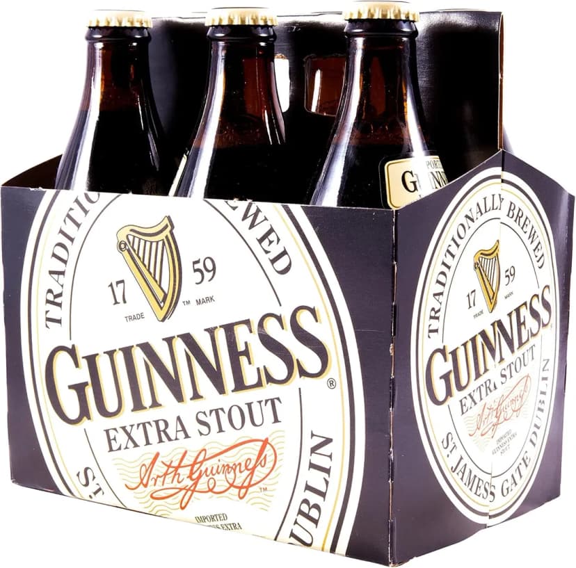 Guinness Extra Stout Beer, 6PK, 12 fl oz Bottles