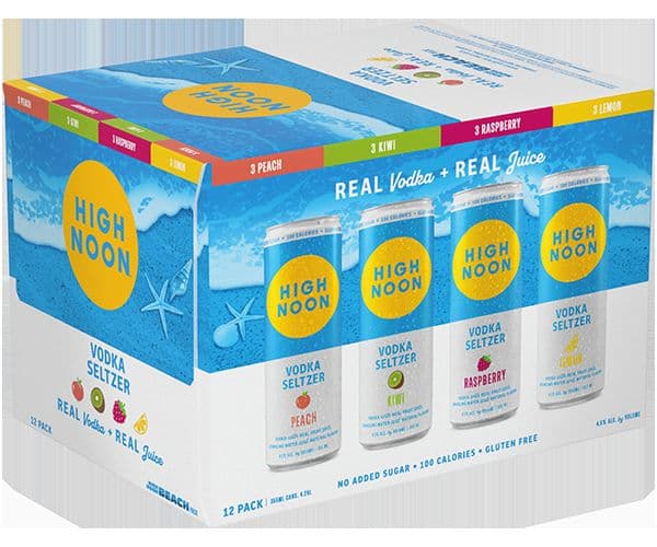 12PK High Noon Vodka Seltzer Beach Party Variety Pack 355mL Cans
