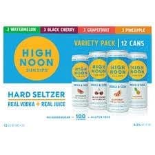 12PK High Noon Vodka Seltzer Original Variety Pack 355mL Cans