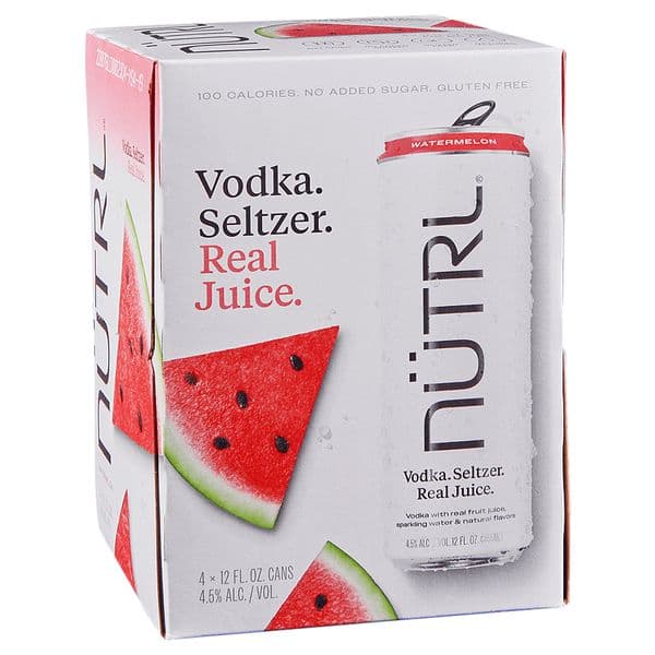 Nutrl Vodka Seltzer Watermelon 24 fl oz Can