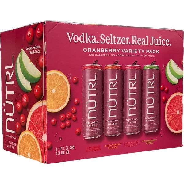 NUTRL CLASSIC CRANBERRY 4PK 12 fl oz Can