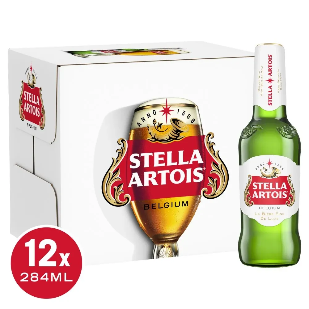 Stella Artois Premium Lager Beer, 12 Pack, 12 Fl Oz Cans