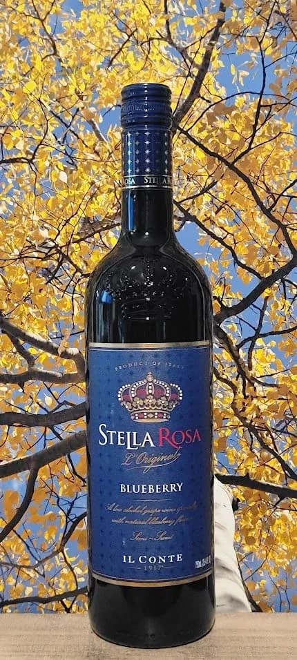 Stella Rosa Blueberry Red Wine 750ml Glass Bottle, Semi-Sweet,