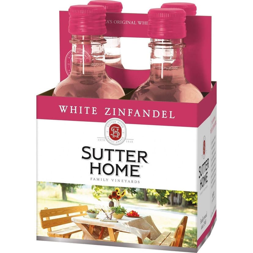 Sutter Home White Zinfandel California Wine, 4 Pack,