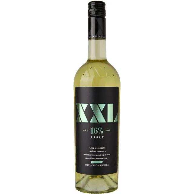 XXL Apple Moscato Wine, 750 mL Glass Bottle,