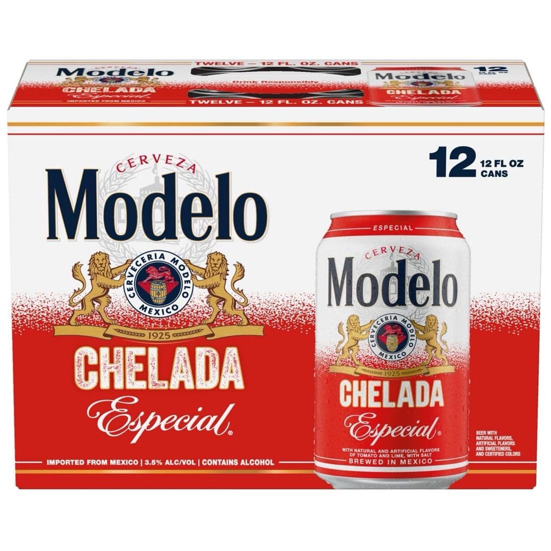 12PK Modelo Chelada Especial Beer 12 fl oz Cans