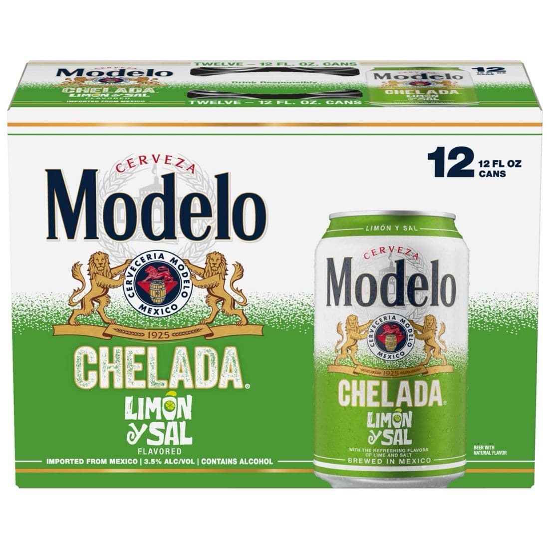 12PK Modelo Chelada Lemon Especial Beer 12 fl oz Cans