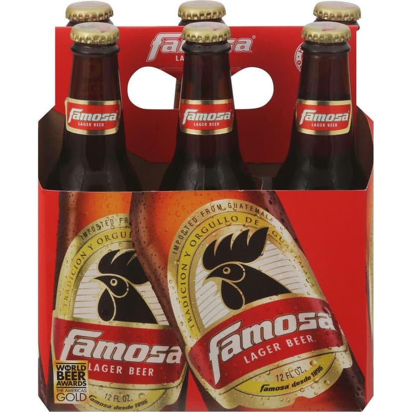 Famosa Lager Beer, 6PK, 12 fl oz Bottles