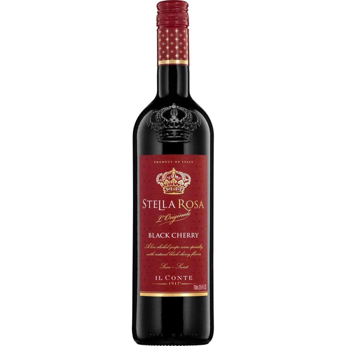 Stella Rosa Black Cherry Wine 750ml Glass Bottle