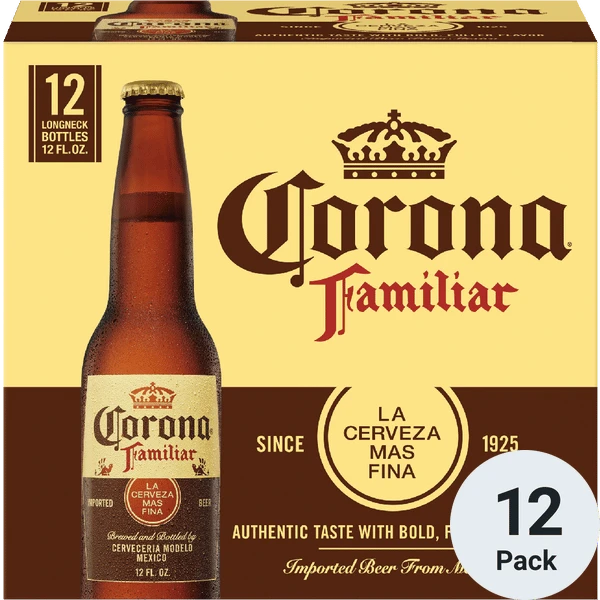 12PK Corona Familiar Beer 12 fl oz Bottles