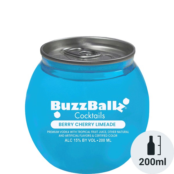 BuzzBallz Berry Cherry & Limeade Vodka Cocktail Can 200 ml