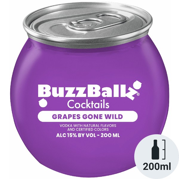 BuzzBallz Grapes Gone Wild Cocktail Cocktail Can 200 ml