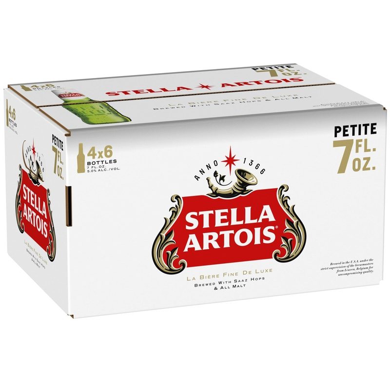 Stella Artois Premium Lager Beer, 24 Pack, 7.5 Fl Oz Bottles