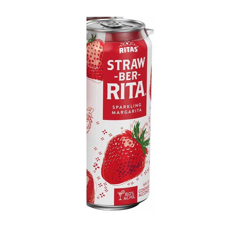Ritas Straw-Ber-Rita Sparkling Margarita 16 fl oz Can