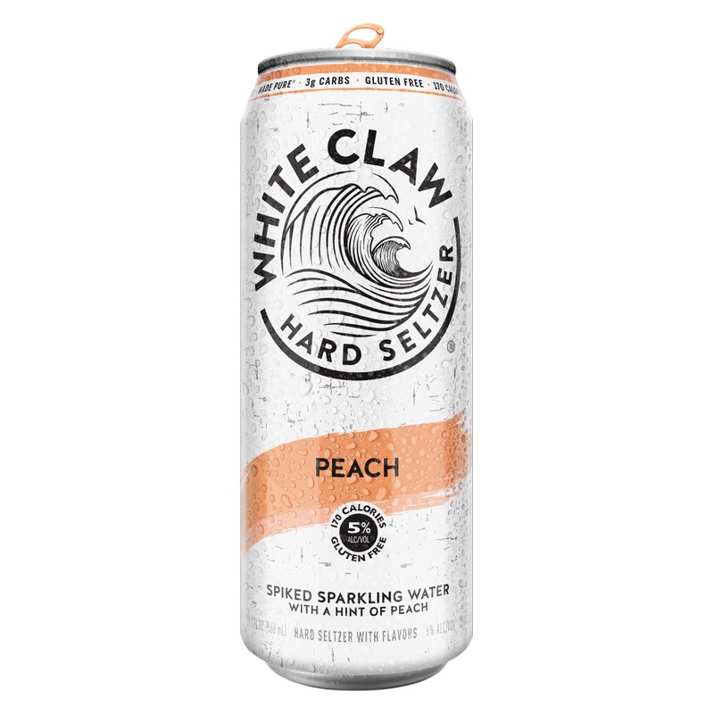 White Claw Peach Hard Seltzer 19 fl oz Can