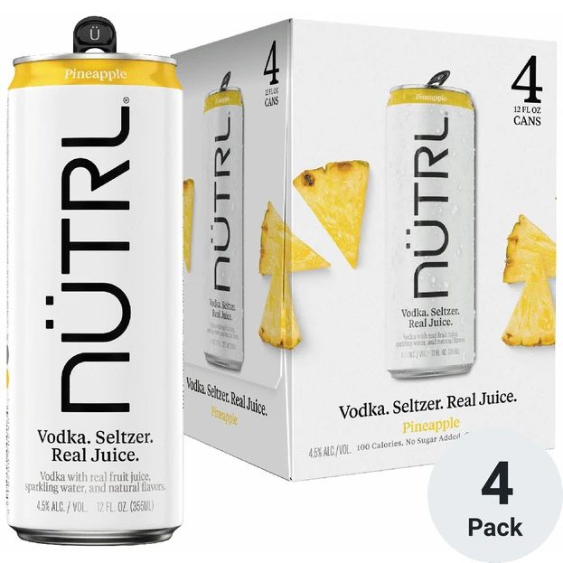 NUTRL PINEAPLLE 4PK 12 fl oz Can