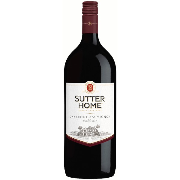 Sutter Home Cabernet Sauvignon California Red Wine, 1.5 L Glass Bottle
