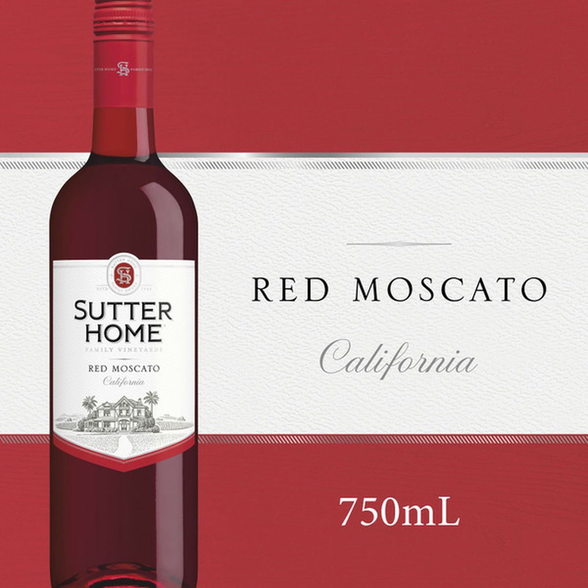 Sutterhome Red Moscato 750ml Glass Bottle